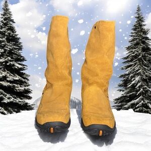 Wolverine ICS Relentless Traction Suede Leather Snow Boots Women 8.5 Brown Wheat